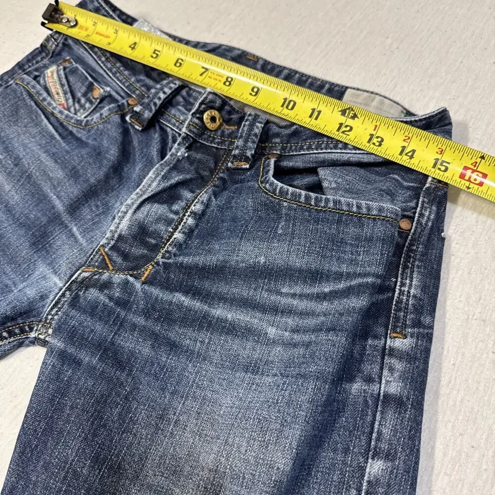 Diesel Larkee Mens 29x30 Regular Straight Blue Jeans Stained